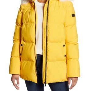 Sam Edelman yellow puffer coat- size medium
